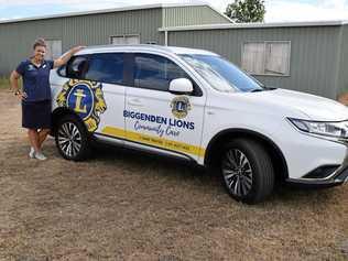 WELCOME SUPPORT: Biggenden Lions Community Care co-ordinator Leesa Sharps with the group's new car thanks to a grant. Picture: Erica Murree