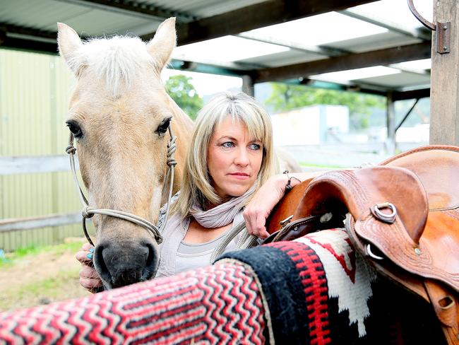 Rachael Treasure with one of her horses Jess. Picture: Sam Rosewarne