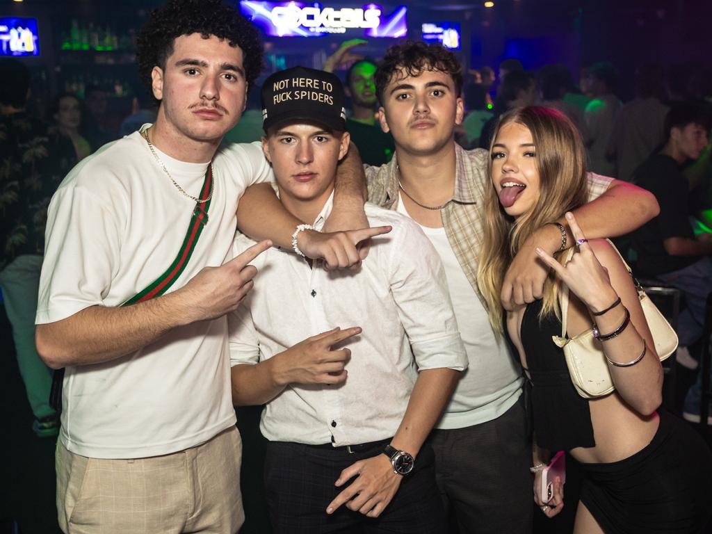 NIGHT SPOTTING: Leityn Tuapawa , Diesel Delander, Hunter Rifai and Amelia Barba at Cocktails.