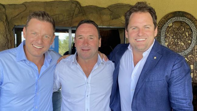 Ricky Stuart with Ben and Nick Fordham at the annual Ricky Stuart Foundation lunch.