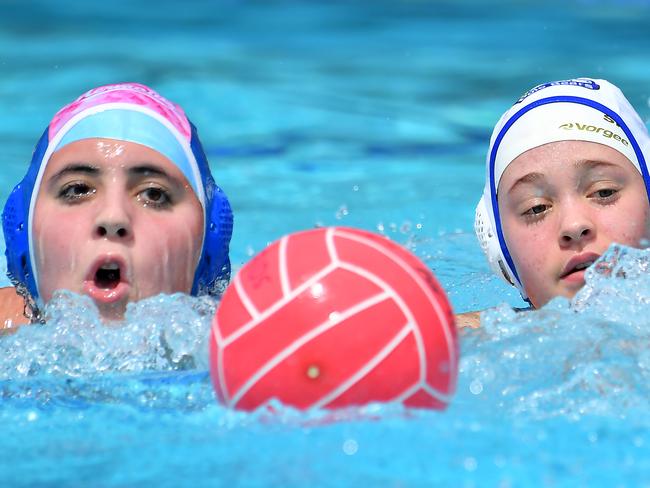 Brisbane water polo action fro round 1 of grading games at the Brisbane Valley pool.Saturday October 8, 2022. Picture, John Gass