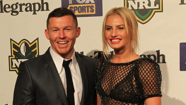 Todd Carney with former partner Lauryn Eagle.