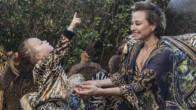 Fashion designer Camilla Franks with two and a half year old daughter Luna Gypsy. “This child is my heaven,” says Camilla. Picture: Troy Snook