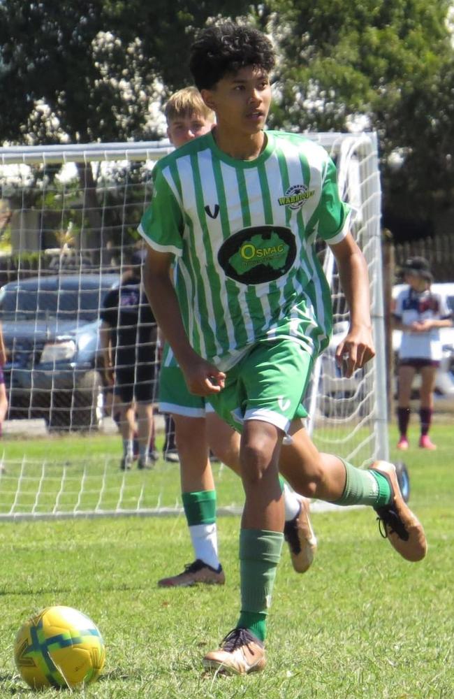 Townsville Warriors FC under-14s player Zayden Laterre. Picture: Townsville Warriors FC