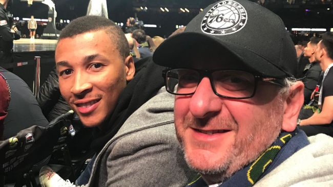 Silvio Marinelli got the seat of a lifetime when he pulled up next to Aussie NBA jet Dante Exum.