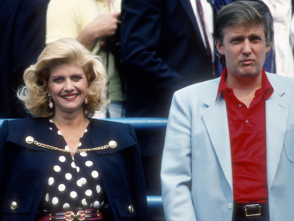 Ivana Trump and Donald Trump attends the U.S. Open Tennis Tournament circa 1988 in Flushing, Queens. Picture: Getty