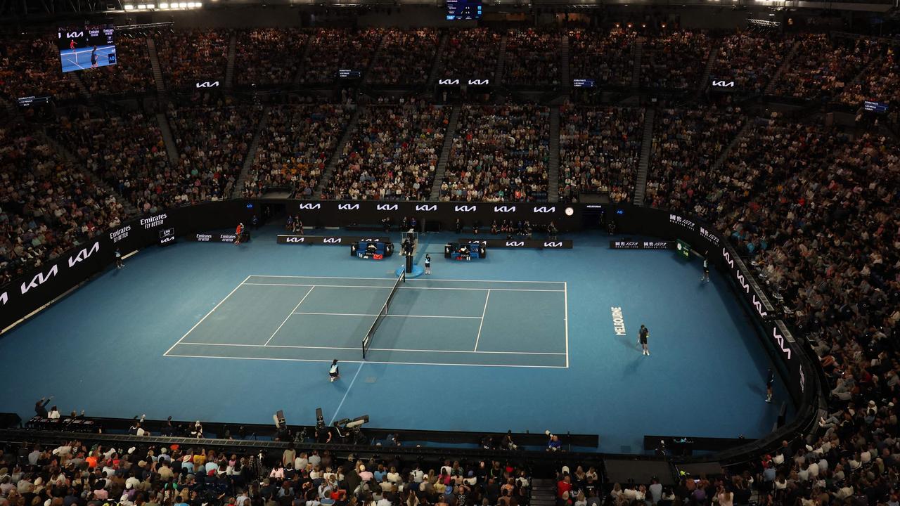 Rod Laver Arena has witnessed a classic so far. (Photo by Martin KEEP / AFP)