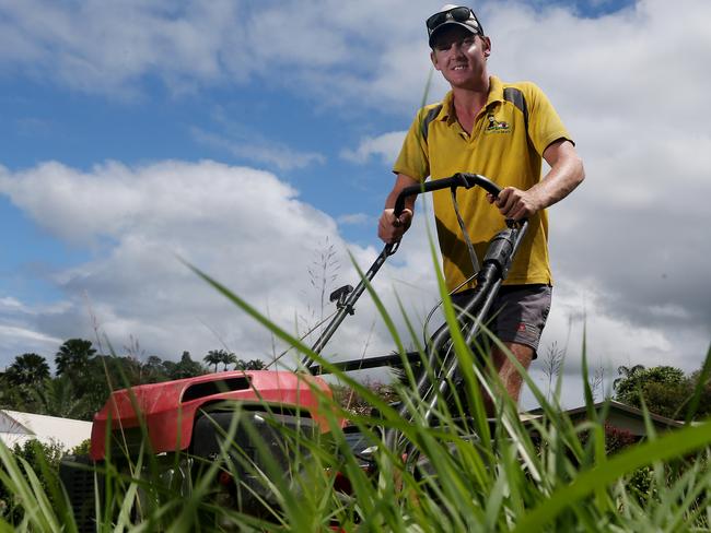 Mowing the lawn takes ages. Time you could spend with your family, or earning your own money. Picture: Stewart McLean