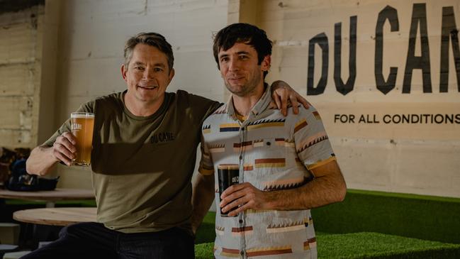 Sam Reid and Will Horan of Du Cane Brewery, Launceston opening its doors on Thursday 22 September. Photo: Ryan Farrington / Sileo Media