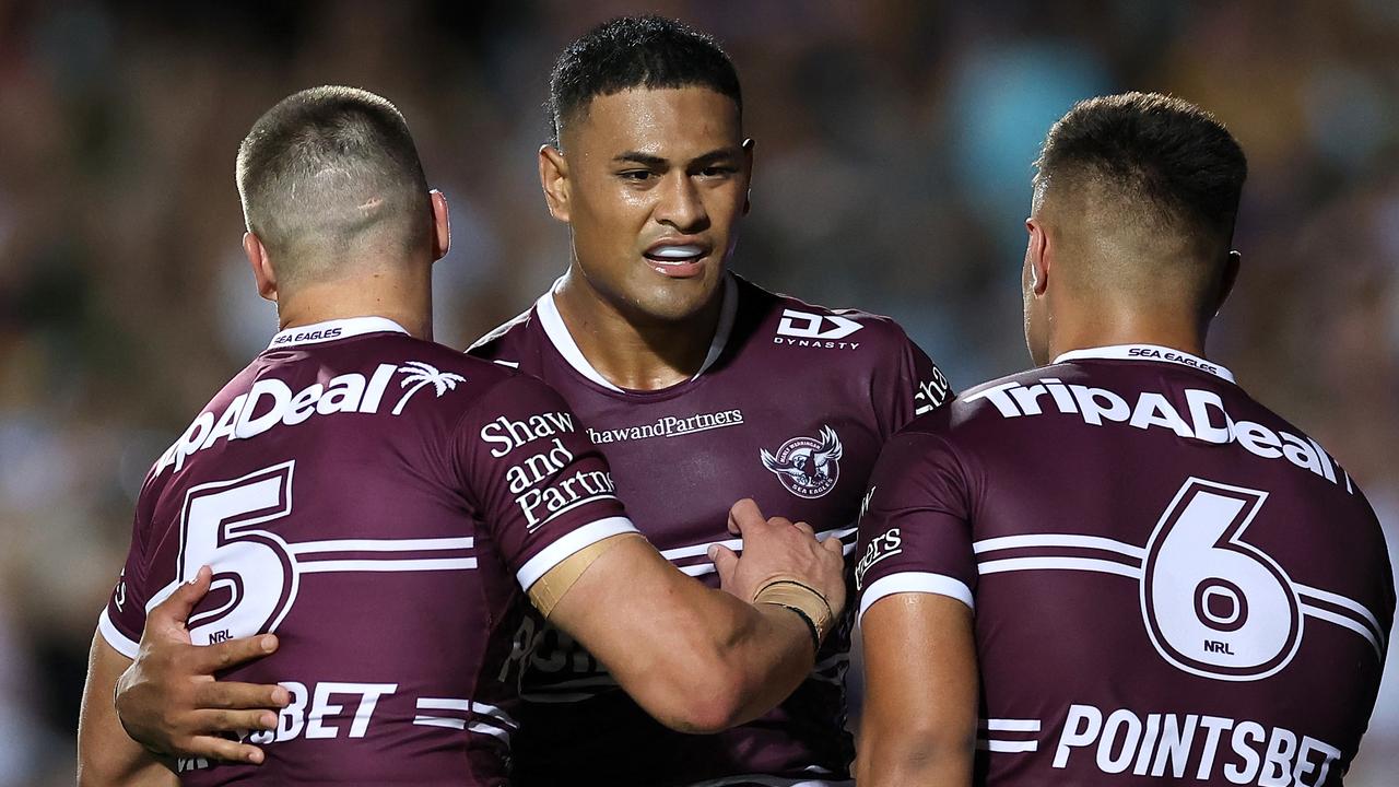 Manly has begun contract talks with Haumole Olakau’atu. Picture: Getty Images