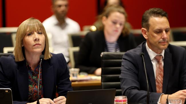 Jo Haylen MP Minister for Transport pictured during the transport budget estimates hearing at NSW Parliament. Picture: NCA NewsWire / Damian Shaw