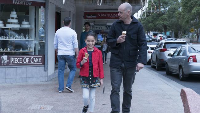 Chika Yasumura and Scott Ryan in a scene from the Foxtel’s Mr Inbetween. Picture:  Mark Rogers