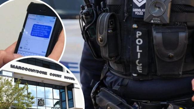 Just weeks after he was released from jail for DV offending, a Sunshine Coast police officer is back in custody after allegedly sending a threatening text about his ex-wife.Â