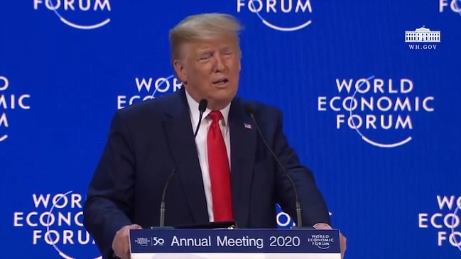 Trump takes a swipe at 'fortune tellers' at World Economic Forum