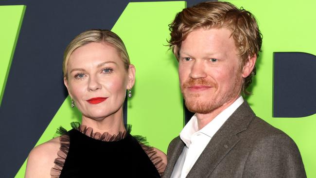 Plemons with wife Kirsten Dunst. Picture: Getty Images.