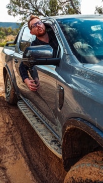 Off road in a beast of a ute