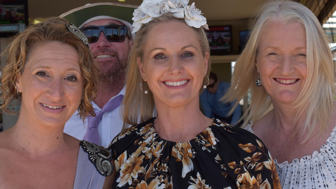 (Left to right) Annette Grillo, Kristy Grattidge and Deb Frampton at the Gympie Times Ladies Race Day 2021. Photo: Elizabeth Neil