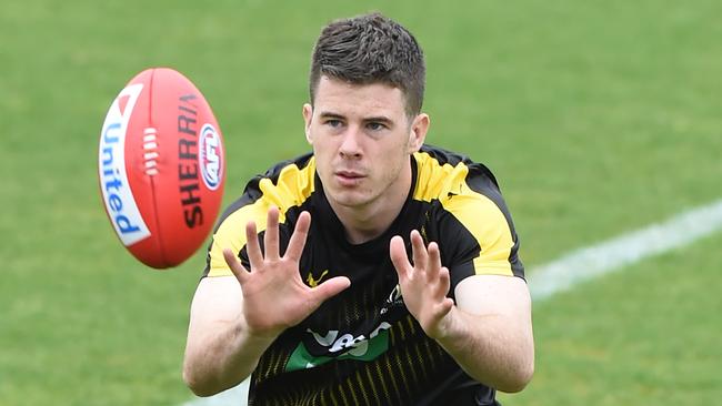 Richmond’s top draft pick Jack Higgins will make his debut against the Hawks on Sunday.