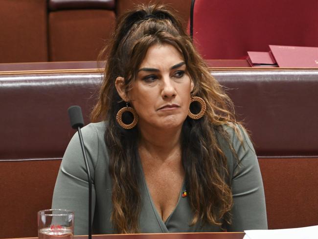 CANBERRA, Australia - NewsWire Photos - October 9, 2024:  Senator Lidia Thorpe during Question Time at Parliament House in Canberra. Picture: NewsWire / Martin Ollman