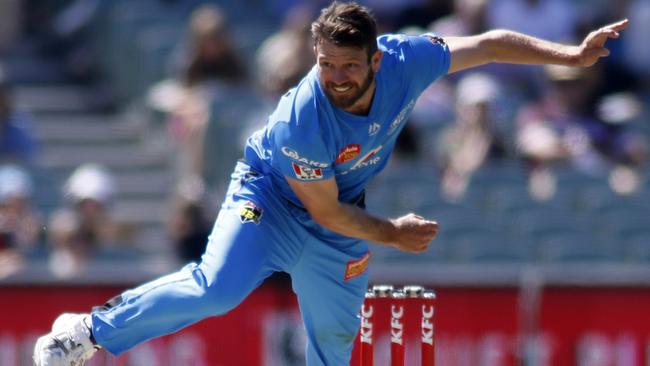 Veteran Michael Neser took 2/14 for the Strikers. Picture: AAP Image/Kelly Barnes