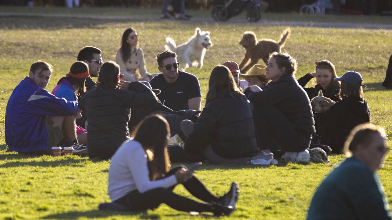 People in Rushcutters Bay Park on July 04, 2021 in Sydney. Picture: Jenny Evans/Getty Images.