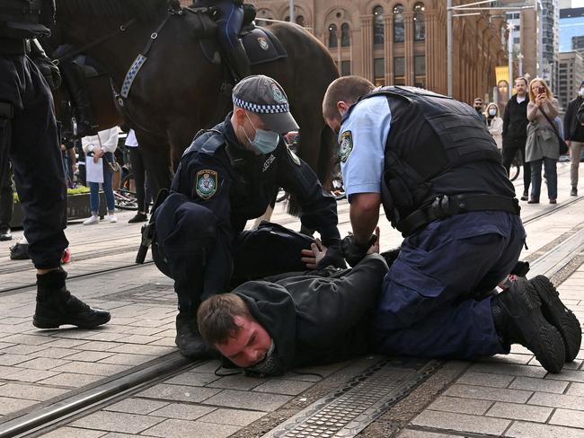 Several people were arrested, NSW Police said. Picture: NCA NewsWire/Bianca De Marchi