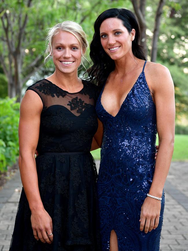 Erin Phillips and wife Tracy Gahan. Picture: Bianca De Marchi