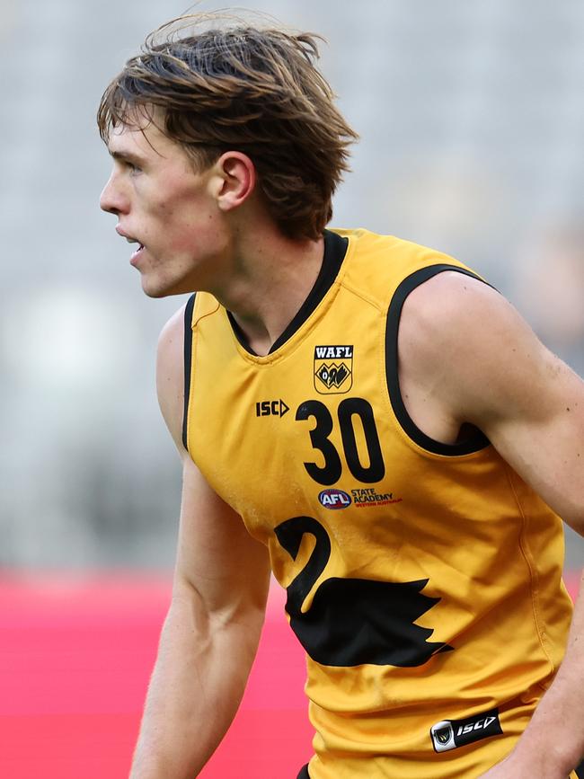 Curtin is possibly the most versatile player in the draft. (Photo by Will Russell/AFL Photos via Getty Images)