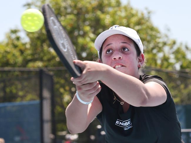 Australian Pickleball Championships at KDV Carrara.  Aurora Little in the u/14s girls.. Picture Glenn Hampson