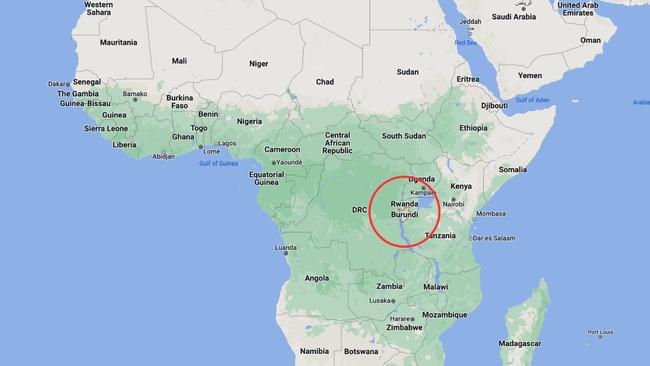 Burundi has been gripped with a mystery illness. Picture: Google Maps