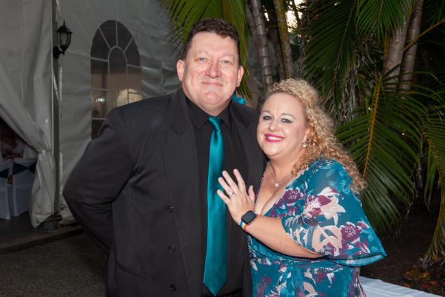 Shayne and Luella Widt at Mantra Mackay for a Touch of Teal Soiree Trudy Crowley Foundation fundraising event 2022 Picture: Michaela Harlow