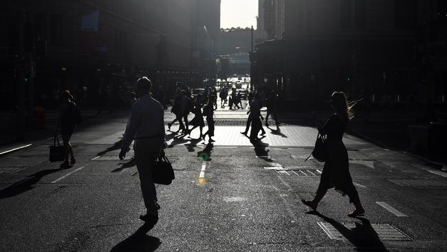 With many office workers still missing from the central business districts of Australia’s major cities, CBD hotel occupancy rates are running at less than half the rates of a year earlier. Picture: Mick Tsikas