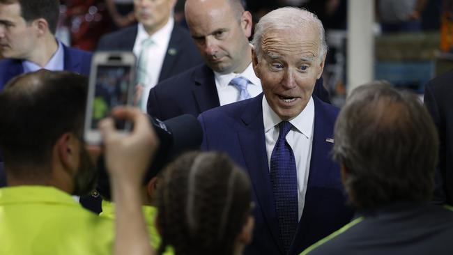 President Joe Biden’s 43 per cent approval rating gives Democrats a boost. Picture: Chip Somodevilla/Getty Images/AFP