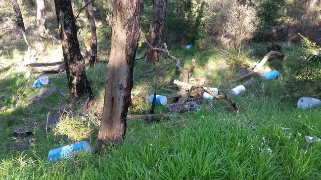 The CFA removed nine chemicals drums that were dumped near the 1000 Steps last week. Picture: Upper Ferntree Gully CFA