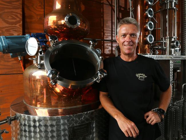 Grandad Jack's director David Ridden at his distillery at Albion, this business is family run with another outlet on the Gold Coast. Albion Friday 7th January 2022 Picture David Clark