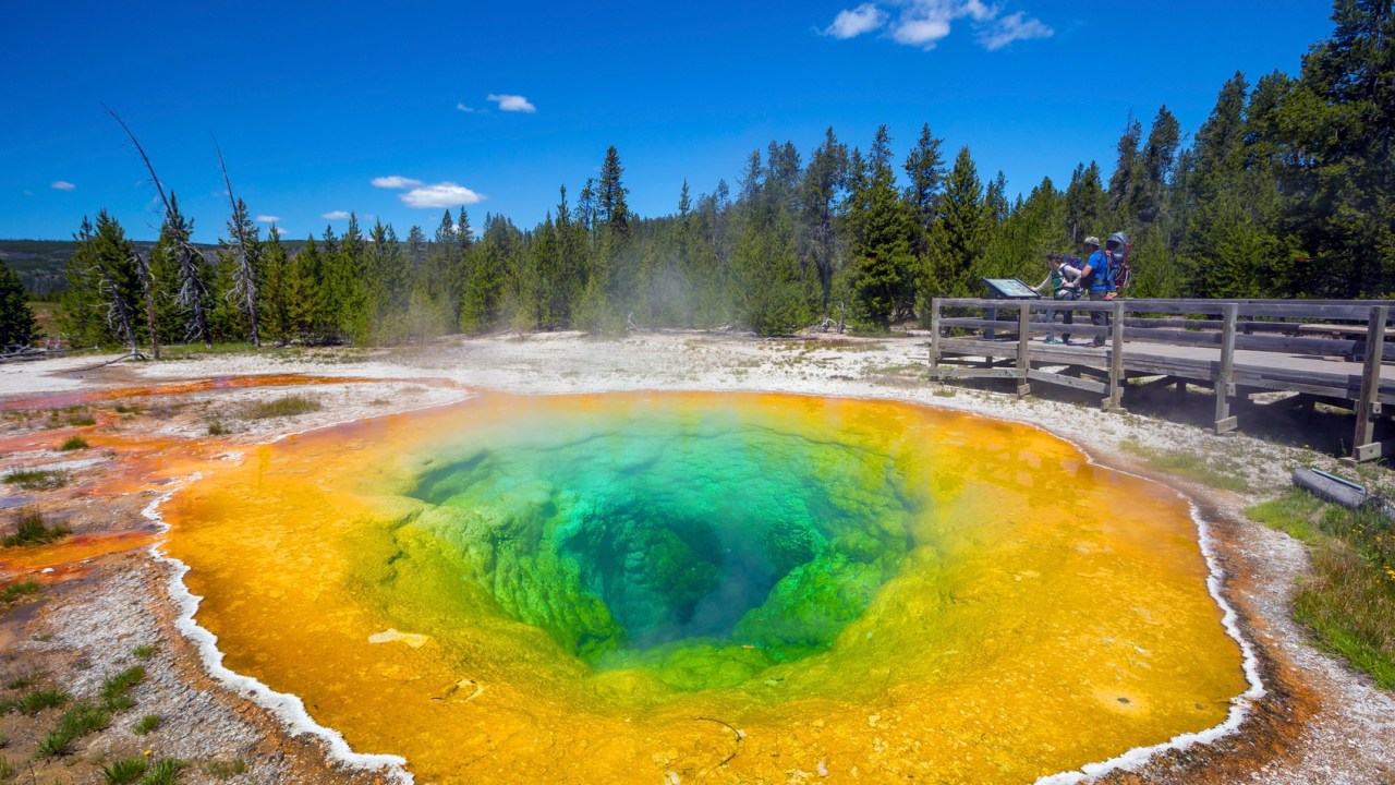 Tourists blamed for ruining pristine colour of iconic national park’s thermal pool