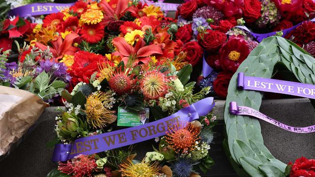 Labor Leader Anthony Albanese attended the Balmain service for Remembrance Day. Picture: NCA NewsWire / David Swift