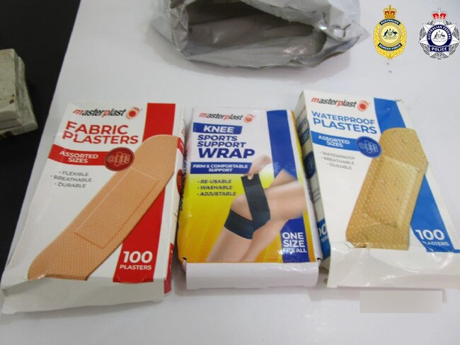 The deadly Frankenstein opioids have been found being smuggled into Australia in band-aid and plaster packages. Picture: Australian Border Force