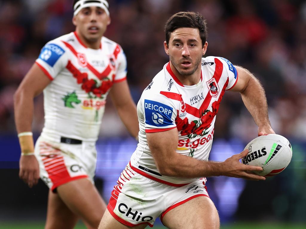 It was a tough day for Ben Hunt and the Dragons. Picture: Cameron Spencer/Getty Images