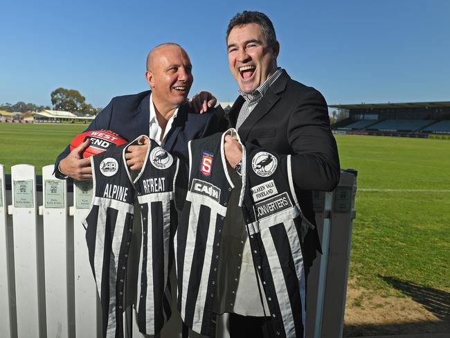 12/09/19 - Magpies champs George Fiacchi and Tim Ginever will be part of Port Adelaide ramping up its celebrations ahead of the club's 150th year in 2020.Picture: Tom Huntley