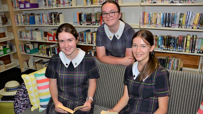 ACHIEVEMENTS: Fairholme College Year 10 students Kayla Horncy, Grace James and Lizzie Janetzki were among the secondary students to record top performing NAPLAN results. PICTURE: Morgan Burley