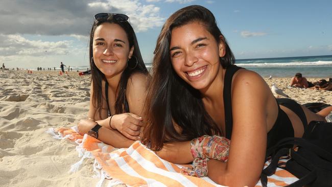 Paula Ldini and Francisca Guajardo of Chile. Picture Mike Batterham