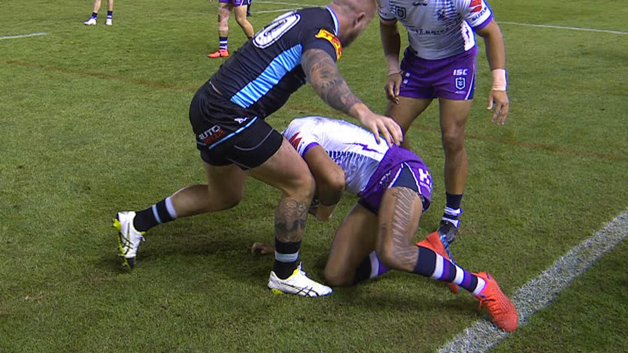 Josh Addo-Carr was ruled out while getting to his feet after a tackle.
