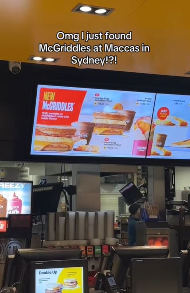 McGriddles have landed in Australia. Picture: TikTok/@littlemissfion