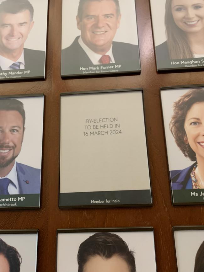 Annastacia Palaszczuk's headshot is no longer included on the wall of Queensland MPs at Parliament House. Picture: Supplied.