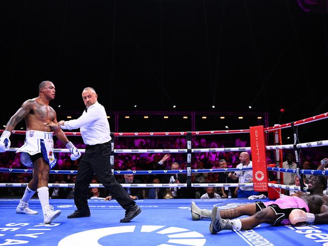 Huni’s opponent, England’s Fabio Wardley (left), has savage knockout power with 17 from 18 wins. Picture: Justin Setterfield/Getty Images