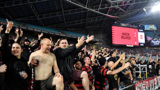 Members of the Red and Black Bloc walked out during Tuesday’s defeat to Melbourne City