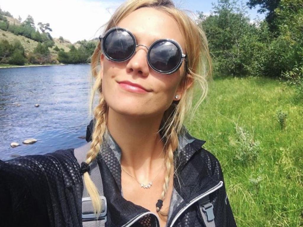 Karlie Kloss in Saratoga, Wyoming, "gone fishin." Picture: Instagram