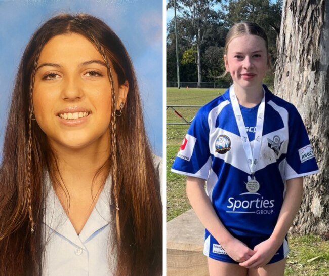 Chloe O'Brien and Mackenzie Handcock of Moorebank Rams.