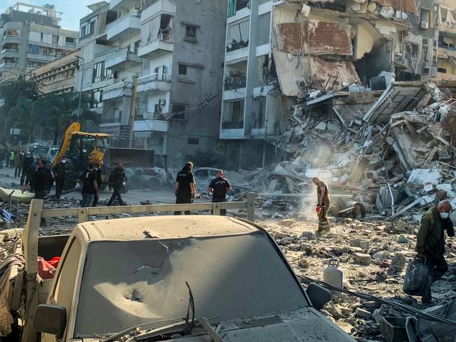 Israeli airstrikes targeted neighbourhoods in southern Beirut this week. Picture: AFP/Getty Images